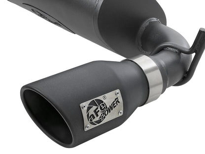 Rebel Series 2-1/2 Inch 409 Stainless Steel Cat-Back Exhaust System w/ Black Tips Jeep Wrangler (JK) 07-18 V6-3.6L/3.8L aFe Power-1