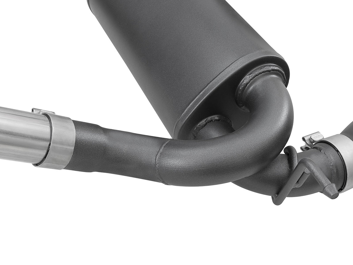 Rebel Series 2-1/2 Inch 409 Stainless Steel Cat-Back Exhaust System w/ Black Tips Jeep Wrangler (JK) 07-18 V6-3.6L/3.8L aFe Power-3