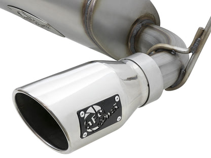 Rebel Series 2-1/2 Inch 409 Stainless Steel Cat-Back Exhaust w/ Polished Tips Jeep Wrangler (JK) 07-18 V6-3.6L/3.8L aFe Power-1