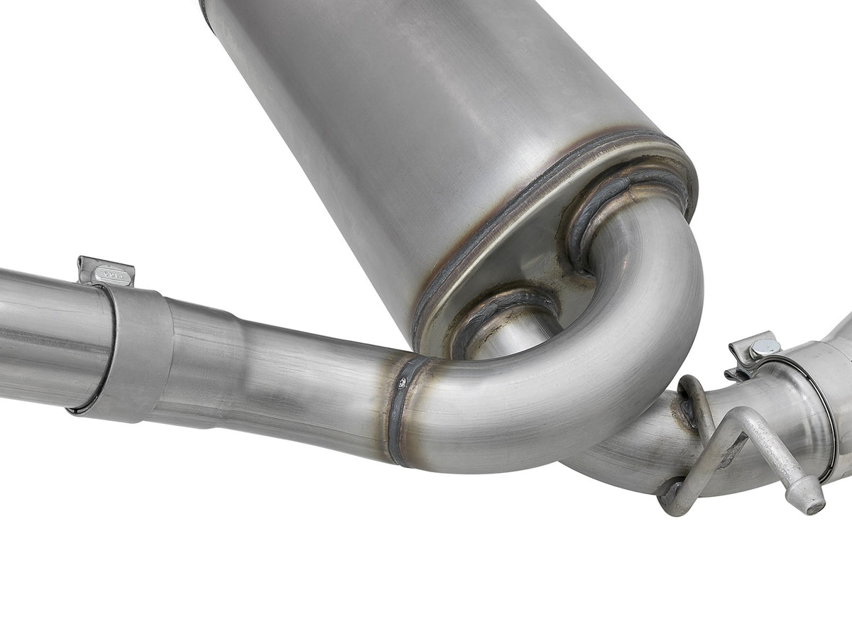 Rebel Series 2-1/2 Inch 409 Stainless Steel Cat-Back Exhaust w/ Polished Tips Jeep Wrangler (JK) 07-18 V6-3.6L/3.8L aFe Power-3