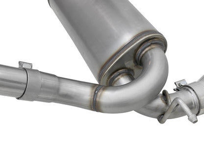 Rebel Series 2-1/2 Inch 409 Stainless Steel Cat-Back Exhaust w/ Polished Tips Jeep Wrangler (JK) 07-18 V6-3.6L/3.8L aFe Power-3