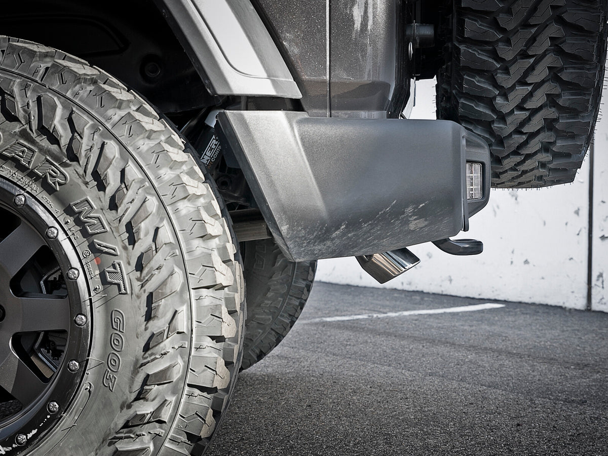 Mach Force-Xp 2-1/2 Inch 409 Stainless Steel Cat-Back Hi-Tuck Exhaust System Tip Jeep Wrangler (Jl) 18-26 V6-3.6L aFe Power-5