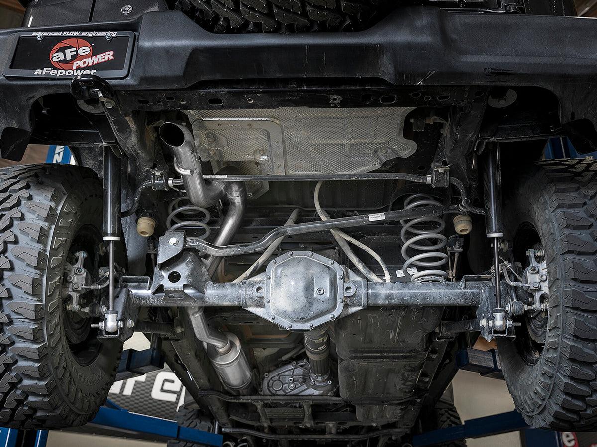 Mach Force-Xp 2-1/2 Inch 409 Stainless Steel Cat-Back Hi-Tuck Exhaust System No Tip Jeep Wrangler (Jl) 18-26 V6-3.6L aFe Power-5