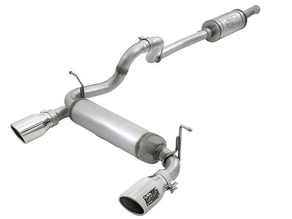 Rebel Series 2-1/2 Inch 409 Stainless Steel Cat-Back Exhaust w/ Polished Tips Jeep Wrangler (Jl) 18-26 V6-3.6L aFe Power