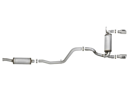 Rebel Series 2-1/2 Inch 409 Stainless Steel Cat-Back Exhaust w/ Polished Tips Jeep Wrangler (Jl) 18-26 V6-3.6L aFe Power-3
