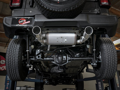 Rebel Series 2-1/2 Inch 409 Stainless Steel Cat-Back Exhaust w/ Polished Tips Jeep Wrangler (Jl) 18-26 V6-3.6L aFe Power-7