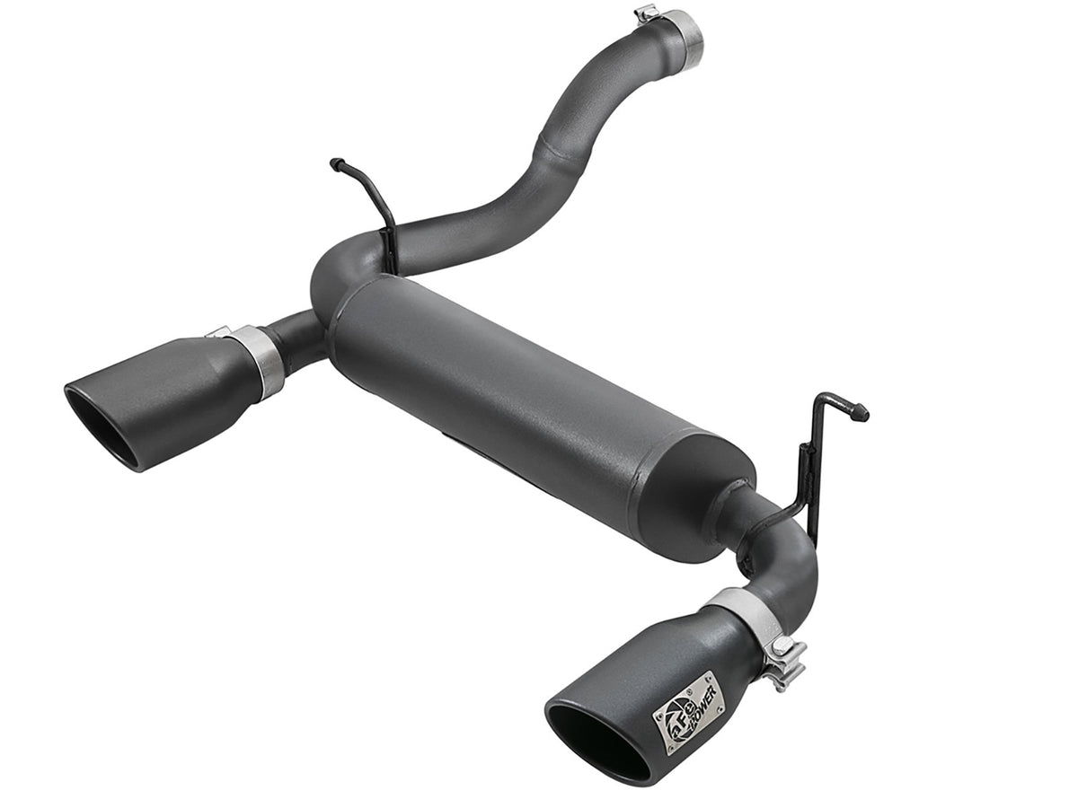 Rebel Series 2-1/2 Inch 409 Stainless Steel Axle-Back Exhaust System w/ Black Tips Jeep Wrangler (Jl) 18-26 L4-2.0L (t)/V6-3.6L aFe Power