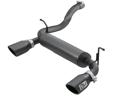 Rebel Series 2-1/2 Inch 409 Stainless Steel Axle-Back Exhaust System w/ Black Tips Jeep Wrangler (Jl) 18-26 L4-2.0L (t)/V6-3.6L aFe Power