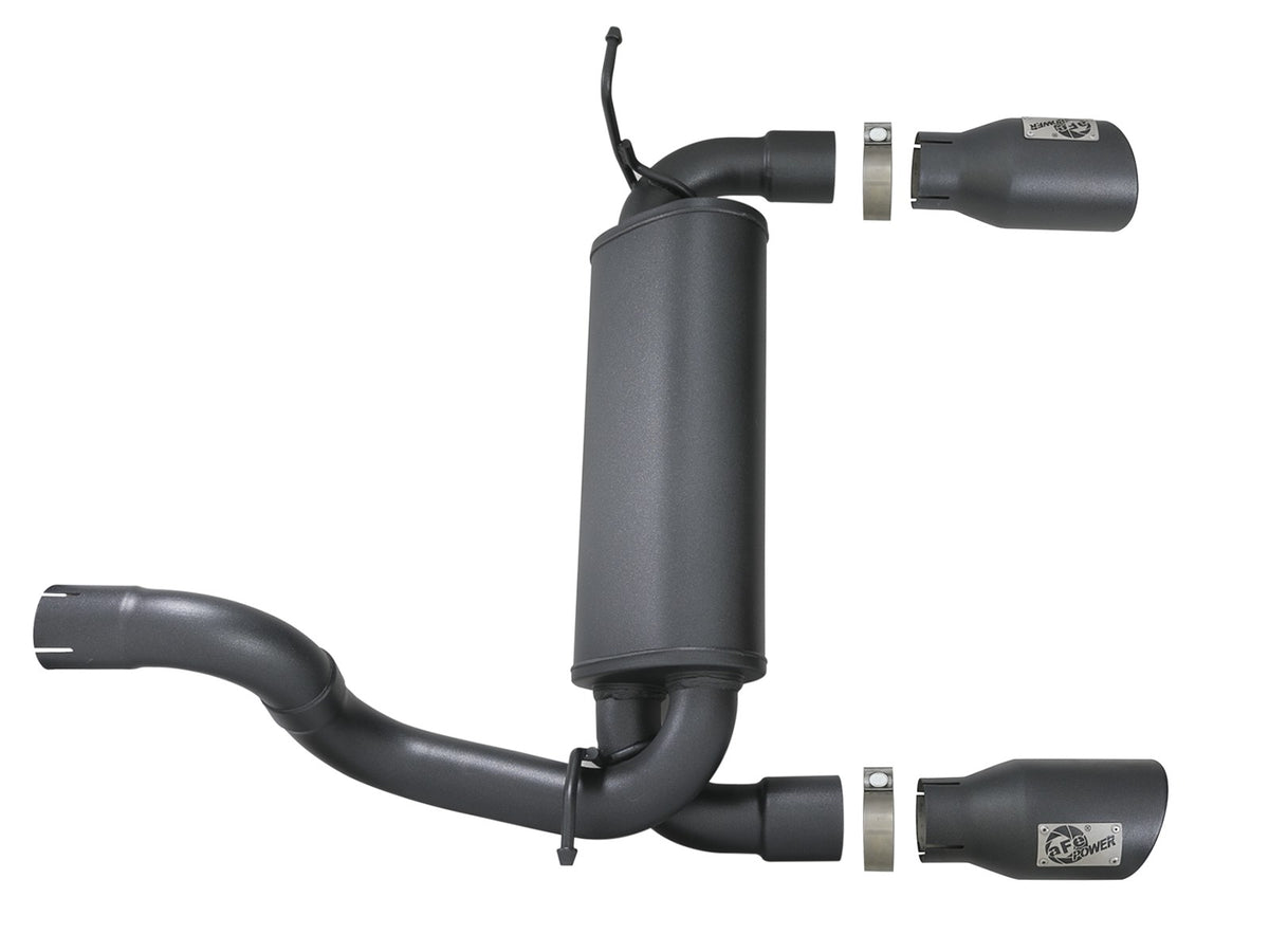 Rebel Series 2-1/2 Inch 409 Stainless Steel Axle-Back Exhaust System w/ Black Tips Jeep Wrangler (Jl) 18-26 L4-2.0L (t)/V6-3.6L aFe Power-4