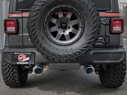Rebel Series 2-1/2 Inch 409 Stainless Steel Axle-Back Exhaust System w/ Black Tips Jeep Wrangler (Jl) 18-26 L4-2.0L (t)/V6-3.6L aFe Power-5