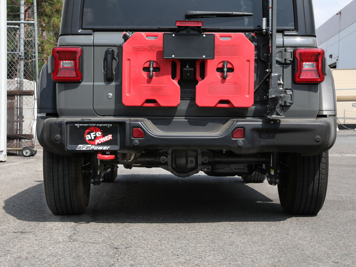 Mach Force-Xp 409 SS Axle-Back Hi-Tuck Exhaust System w/No Tip Jeep Wrangler (Jl) 18-26 L4-2.0L (t)/V6-3.6L aFe Power-2