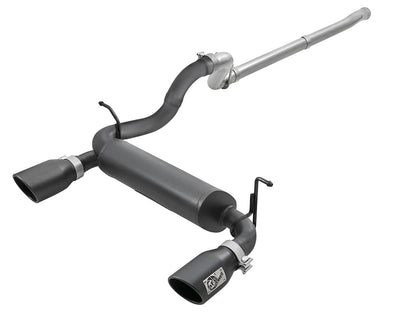 Mach Force-Xp 2-1/2 Inch 409 Stainless Steel Cat-Back Hi-Tuck Exhaust w/ Black Tip Jeep Wrangler (Jl) 18-26 V6-3.6L aFe Power