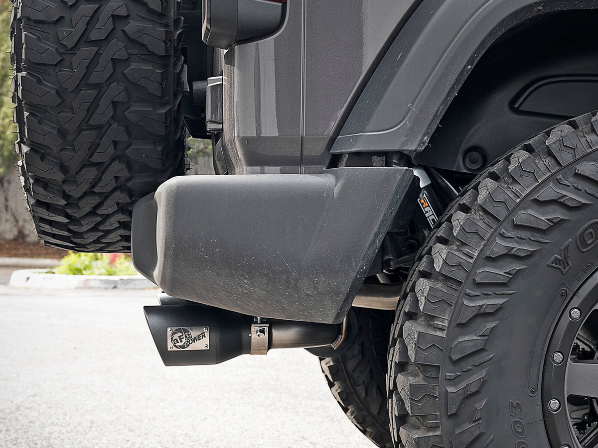 Mach Force-Xp 2-1/2 Inch 409 Stainless Steel Cat-Back Hi-Tuck Exhaust w/ Black Tip Jeep Wrangler (Jl) 18-26 V6-3.6L aFe Power-5