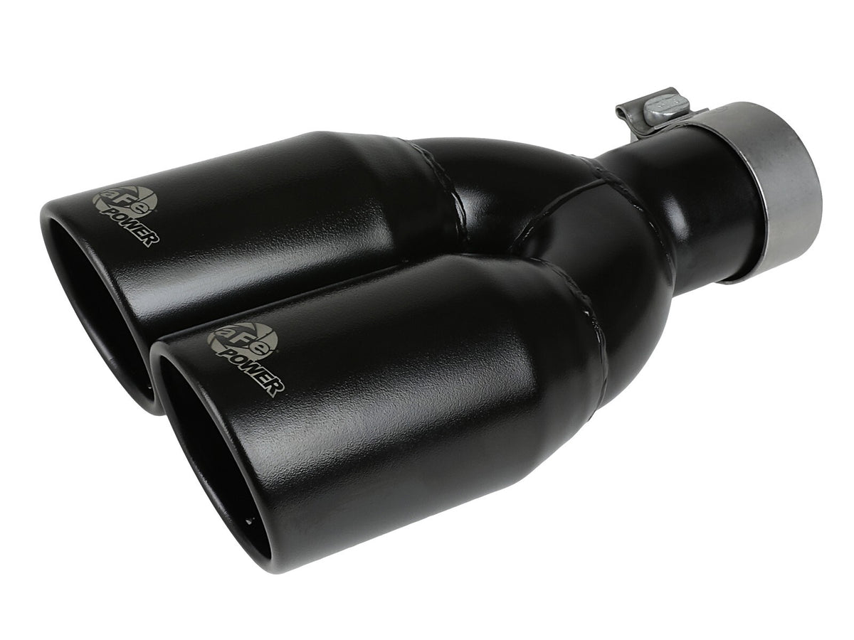 Rebel Series 2-1/2 Inch 409 Stainless Steel Axle-Back Exhaust System Black Jeep Wrangler (JK) 07-18 V6-3.6L/3.8L aFe Power-1