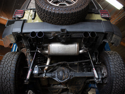 Rebel Series 2-1/2 Inch 409 Stainless Steel Axle-Back Exhaust System Black Jeep Wrangler (JK) 07-18 V6-3.6L/3.8L aFe Power-7