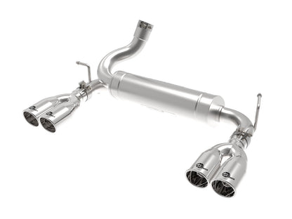 Rebel Series 2-1/2 Inch 409 Stainless Steel Axle-Back Exhaust System Polished Jeep Wrangler (JK) 07-18 V6-3.6/3.8L aFe Power