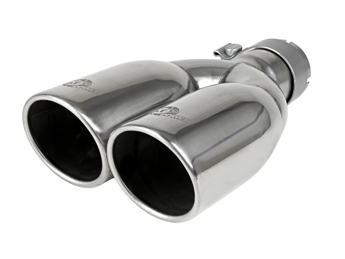 Rebel Series 2-1/2 Inch 409 Stainless Steel Axle-Back Exhaust System Polished Jeep Wrangler (JK) 07-18 V6-3.6/3.8L aFe Power-1