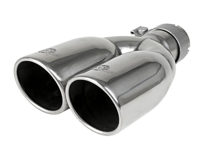 Rebel Series 2-1/2 Inch 409 Stainless Steel Axle-Back Exhaust System Polished Jeep Wrangler (JK) 07-18 V6-3.6/3.8L aFe Power-1