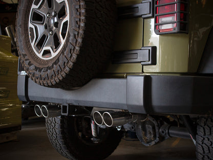 Rebel Series 2-1/2 Inch 409 Stainless Steel Axle-Back Exhaust System Polished Jeep Wrangler (JK) 07-18 V6-3.6/3.8L aFe Power-5