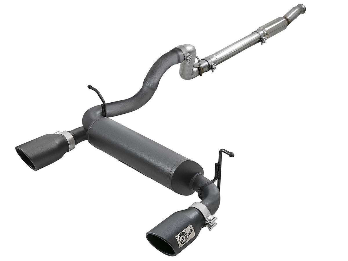 Rebel Series 3 Inch to 2-1/2 Inch 409 Stainless Steel Cat-Back Exhaust w/ Tip Jeep Wrangler (Jl) 18-26 L4-2.0L (t) aFe Power-7