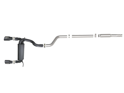 Rebel Series 3 Inch to 2-1/2 Inch 409 Stainless Steel Cat-Back Exhaust w/ Tip Jeep Wrangler (Jl) 18-26 L4-2.0L (t) aFe Power-10