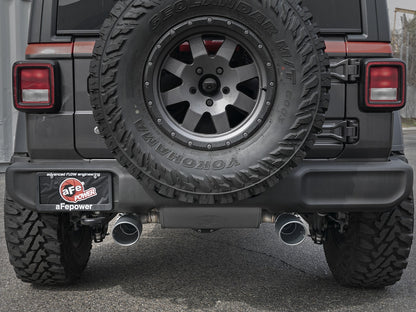 Rebel Series 3 Inch to 2-1/2 Inch 409 Stainless Steel Cat-Back Exhaust w/ Tip Jeep Wrangler (Jl) 18-26 L4-2.0L (t) aFe Power-11