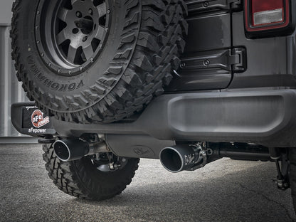 Rebel Series 3 Inch to 2-1/2 Inch 409 Stainless Steel Cat-Back Exhaust w/ Tip Jeep Wrangler (Jl) 18-26 L4-2.0L (t) aFe Power-12