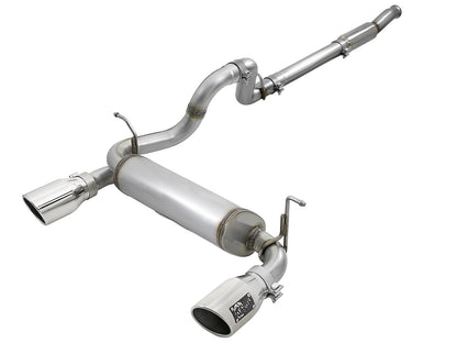 Rebel Series 3 Inch to 2-1/2 Inch 409 Stainless Steel Cat-Back Exhaust w/ Tip Jeep Wrangler (Jl) 18-26 L4-2.0L (t) aFe Power