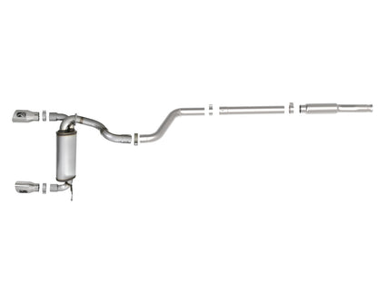 Rebel Series 3 Inch to 2-1/2 Inch 409 Stainless Steel Cat-Back Exhaust w/ Tip Jeep Wrangler (Jl) 18-26 L4-2.0L (t) aFe Power-2