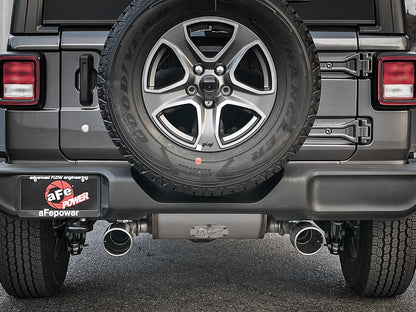 Rebel Series 3 Inch to 2-1/2 Inch 409 Stainless Steel Cat-Back Exhaust w/ Tip Jeep Wrangler (Jl) 18-26 L4-2.0L (t) aFe Power-3