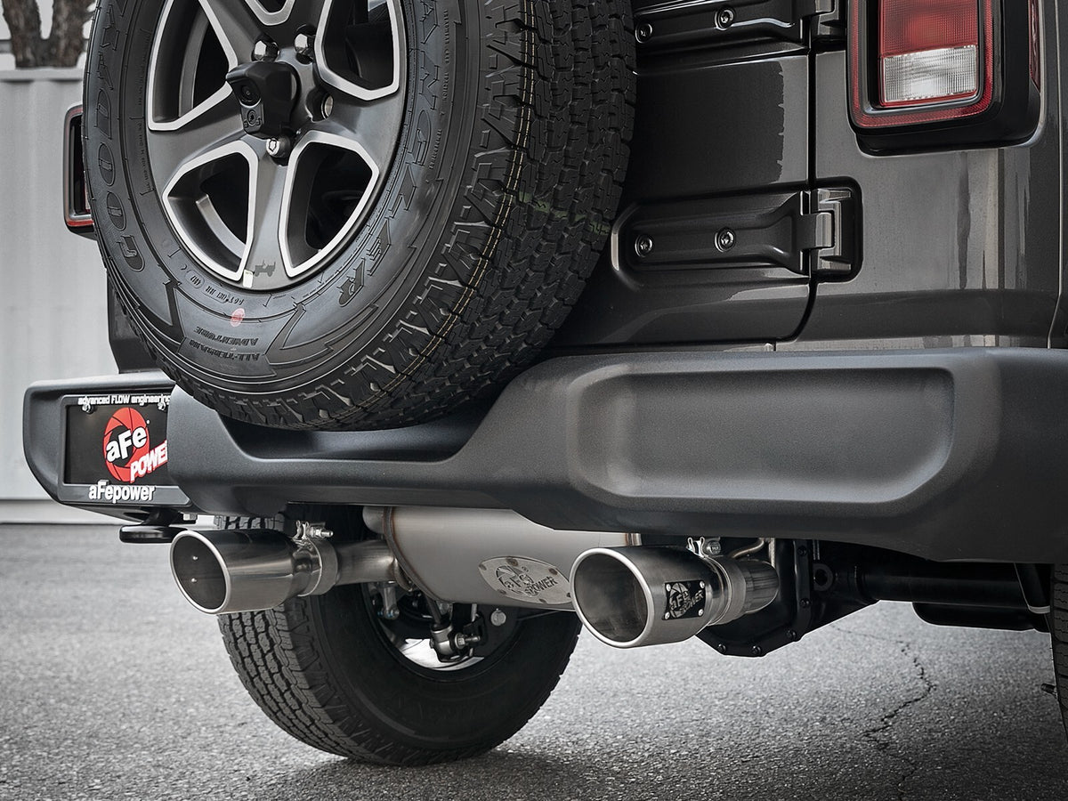 Rebel Series 3 Inch to 2-1/2 Inch 409 Stainless Steel Cat-Back Exhaust w/ Tip Jeep Wrangler (Jl) 18-26 L4-2.0L (t) aFe Power-4