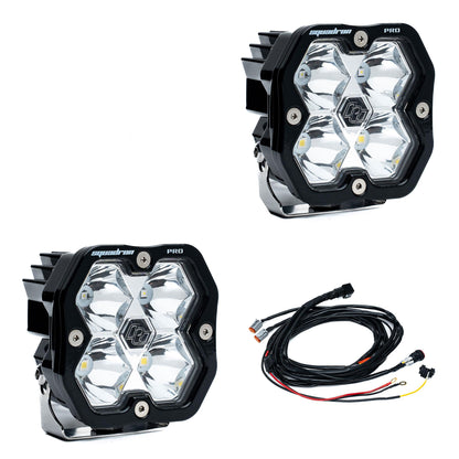 Squadron 2.0 Pro Black LED Auxiliary Light Pod Pair Universal Clear Baja Designs-3