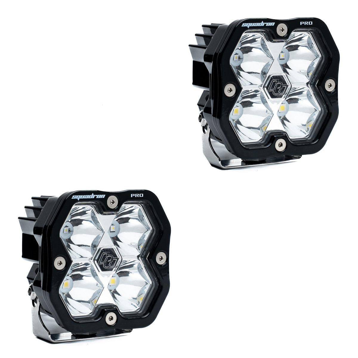 Squadron 2.0 Pro Black LED Auxiliary Light Pod Pair (No Harness) Universal Clear Baja Designs-2