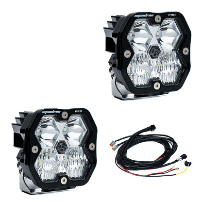 Squadron 2.0 Pro Black LED Auxiliary Light Pod Pair Universal Clear Baja Designs-2