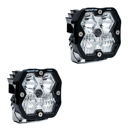 Squadron 2.0 Pro Black LED Auxiliary Light Pod Pair (No Harness) Universal Clear Baja Designs-1