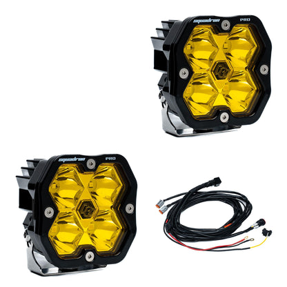 Squadron 2.0 Pro Black LED Auxiliary Light Pod Pair Universal Amber Baja Designs-3