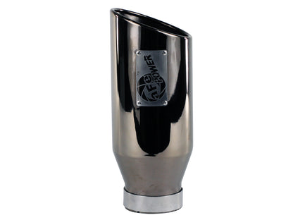 Mach Force-Xp 409 Stainless Steel Clamp-on Exhaust Tip Black Chrome 4 Inch Inlet x 6 Inch Outlet x 15 Inch L aFe Power