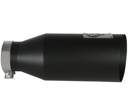 Mach Force-Xp 409 Stainless Steel Clamp-on Exhaust Tip Black 4 Inch Inlet x 7 Inch Outlet x 18 Inch L aFe Power-3