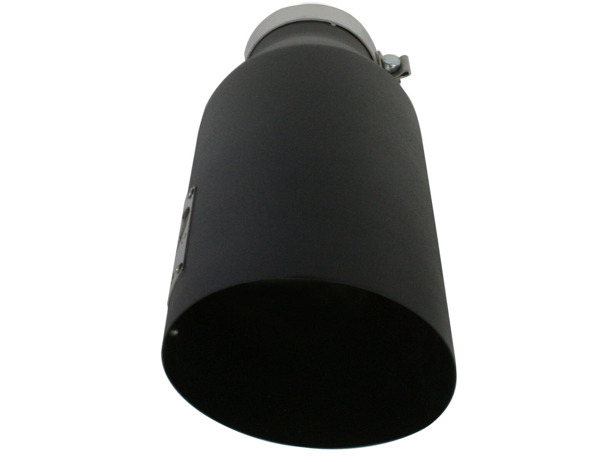 Mach Force-Xp 409 Stainless Steel Clamp-on Exhaust Tip Black 4 Inch Inlet x 7 Inch Outlet x 18 Inch L aFe Power-4