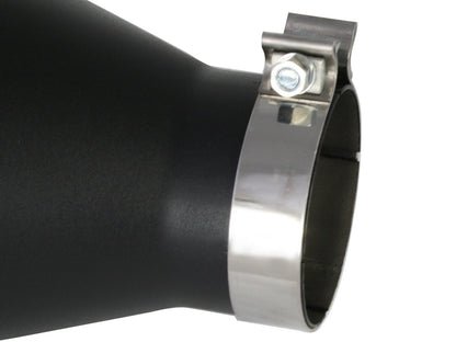 Mach Force-Xp 409 Stainless Steel Clamp-on Exhaust Tip Black 4 Inch Inlet x 7 Inch Outlet x 18 Inch L aFe Power-6