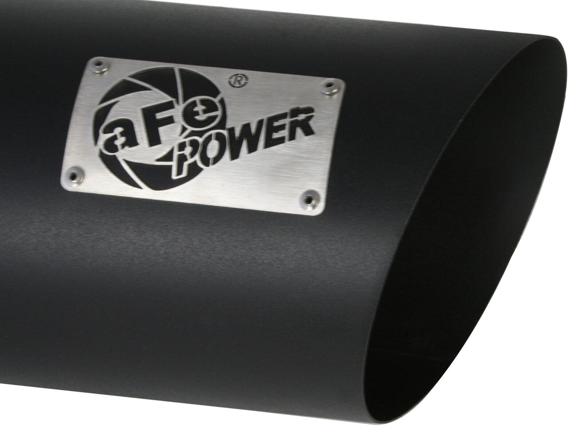 Mach Force-Xp 409 Stainless Steel Clamp-on Exhaust Tip Black 4 Inch Inlet x 7 Inch Outlet x 18 Inch L aFe Power-7