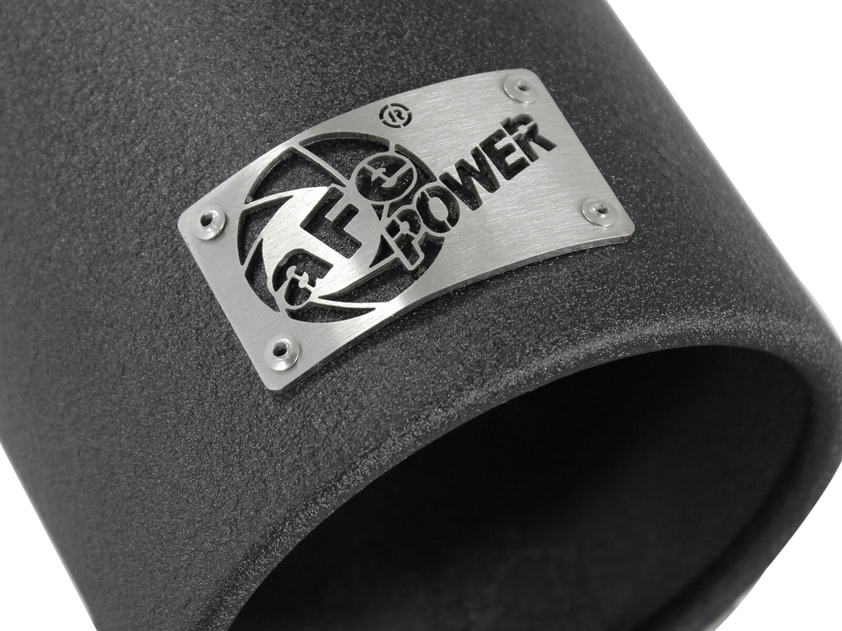 Mach Force-Xp 409 Stainless Steel Clamp-on Exhaust Tip Black 3 Inch Inlet x 4 Inch Outlet x 12 Inch L aFe Power-3