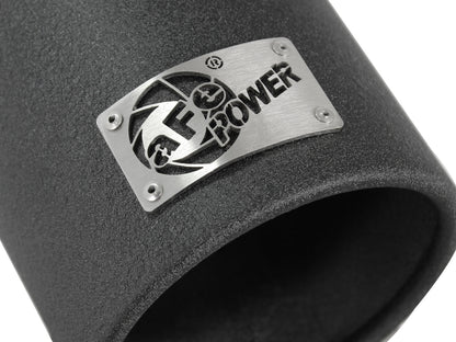 Mach Force-Xp 409 Stainless Steel Clamp-on Exhaust Tip Black 3 Inch Inlet x 4 Inch Outlet x 12 Inch L aFe Power-3