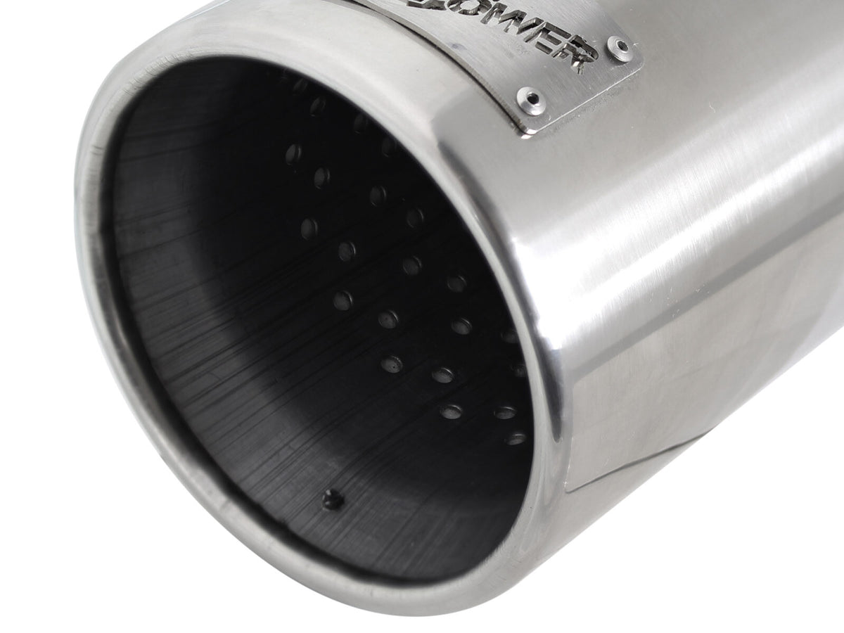 Mach Force-Xp 304 Stainless Steel Clamp-on Exhaust Tip Polished 3 Inch Inlet x 4 Inch Outlet x 12 Inch L Straight aFe Power-2