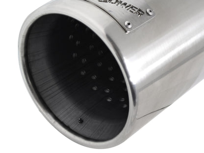 Mach Force-Xp 304 Stainless Steel Clamp-on Exhaust Tip Polished 3 Inch Inlet x 4 Inch Outlet x 12 Inch L Straight aFe Power-2