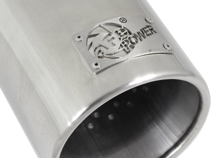 Mach Force-Xp 304 Stainless Steel Clamp-on Exhaust Tip Polished 3 Inch Inlet x 4 Inch Outlet x 12 Inch L Straight aFe Power-3