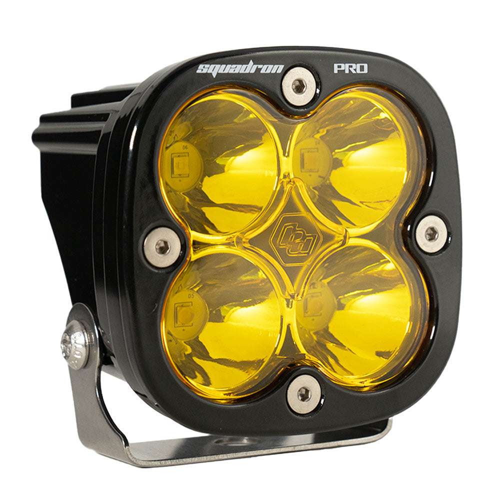 LED Light Pod Black Amber Lens Squadron Pro Baja Designs-1