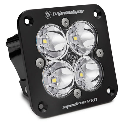 Flush Mount LED Light Pod Black Clear Lens Squadron Pro Baja Designs-3