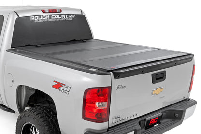 Hard Tri-Fold Flip Up Bed Cover 5 Foot 9 Inch Bed Silverado/Sierra 1500 (07-13) Rough Country