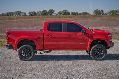 Hard Tri-Fold Flip Up Bed Cover 5 Foot 10 Inch Bed Chevy/GMC Sierra 1500 (19-26)/Silverado 1500 (19-26) Rough Country-2